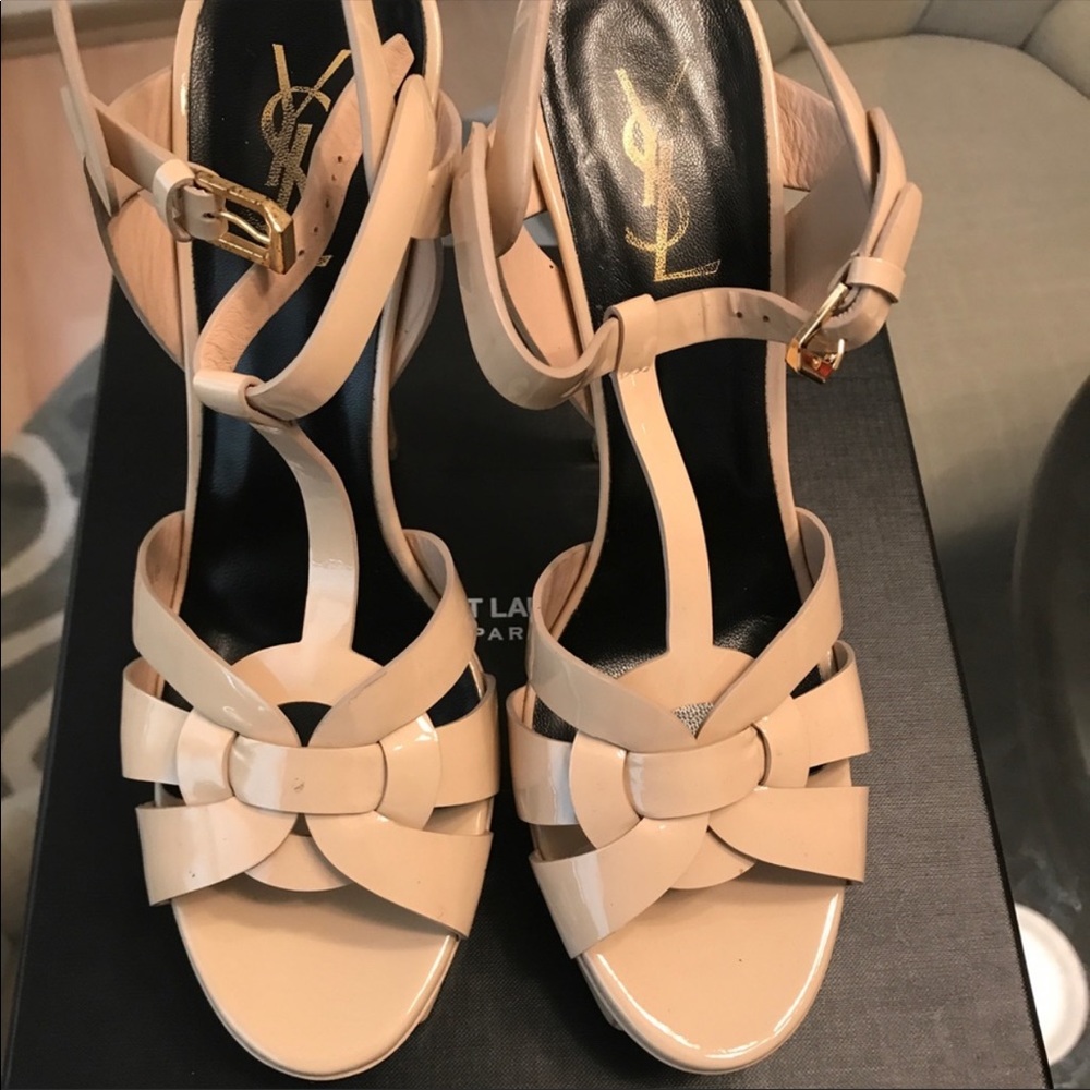 Authentic YSL nude tribute with box . Size 11 .